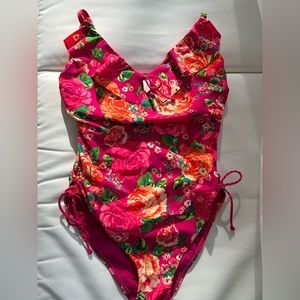 Skinnydippers Floral Pink One Piece Swimsuit